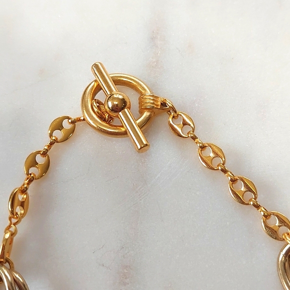 Pink Moss Peruvian Opal Gold Plated Chain Necklace - Picture 4 of 4